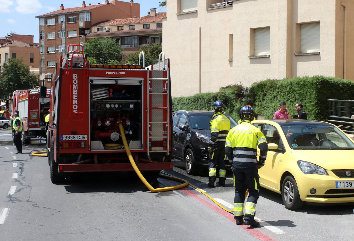 Bomberos de Segovia, en la calle del Doctor Tapia.