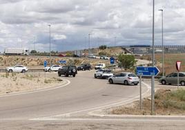 Rotonda de la A-11 donde se ejecutarán las obras.