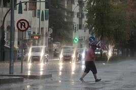 Una tormenta en Parquesol, en una imagen de archivo.