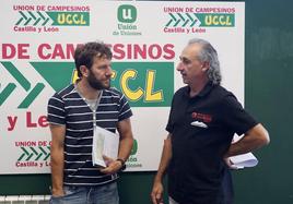 César Acebes, (UCCL-Segovia), junto al coordinador regional, José Manuel González Palacin.