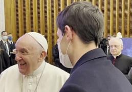 La broma del Papa a un seminarista de Valladolid: «¿Qué culpa tengo yo?»