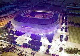 Simulación del proyecto del nuevo estadio del Real Valladolid.