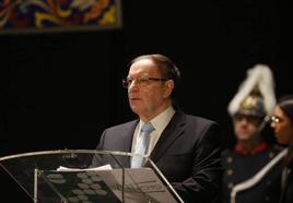 Jesús Escudero, al ser nombra Hijo Predilecto de Palencia.