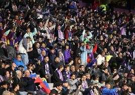 Las gradas del José Zorrilla llenas en el partido frente al Barcelona.