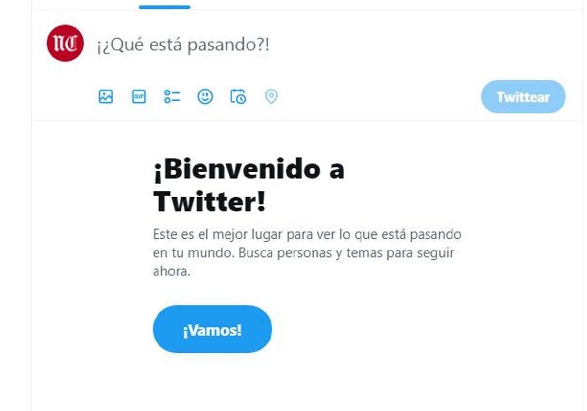 Errores de carga y publicación en Twitter