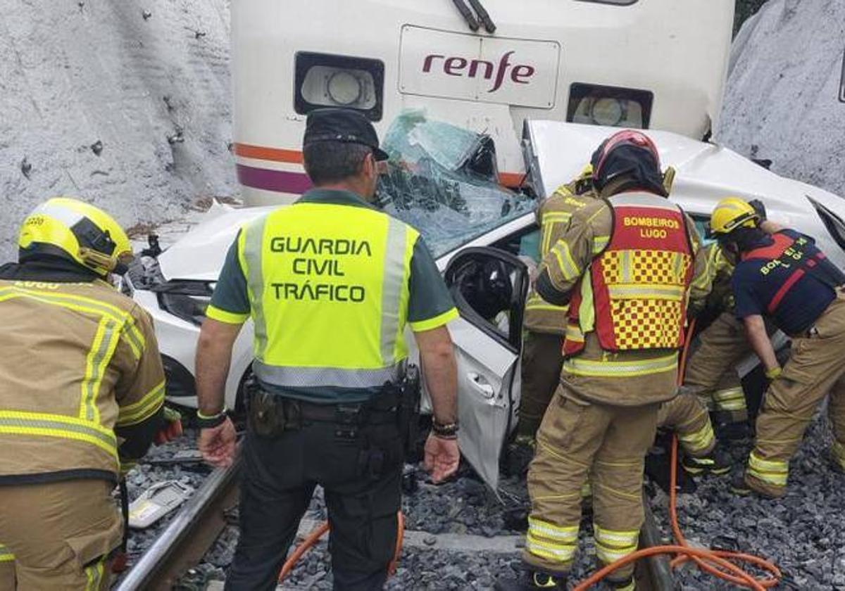 Muere un segundo joven leonés del coche arrollado por un tren en Lugo