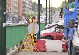 Corte de un carril en el túnel de la Circular, en Valladolid