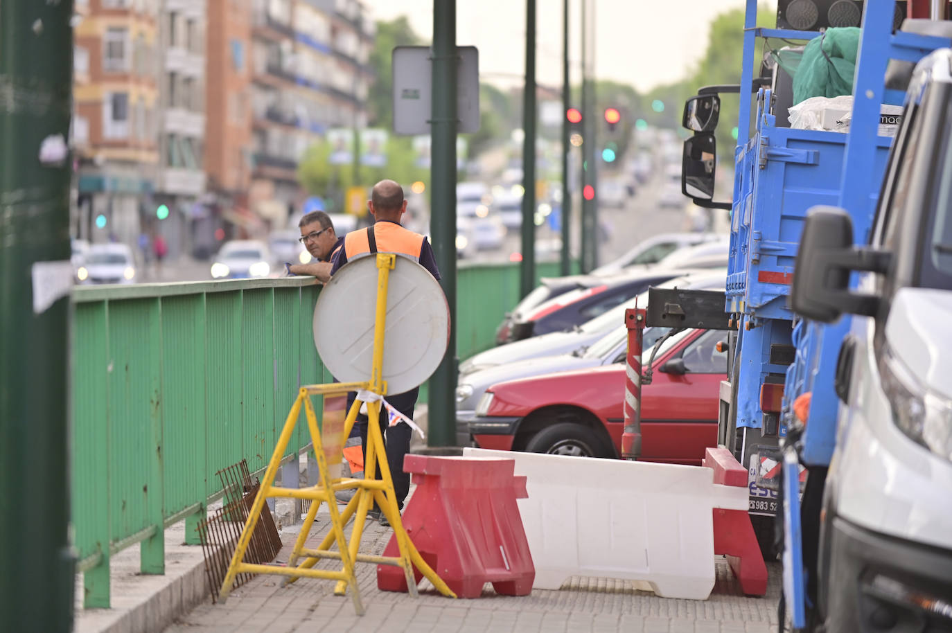 Corte de un carril en el túnel de la Circular, en Valladolid