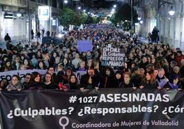 Manifestación contra la violencia de género en Valladolid.