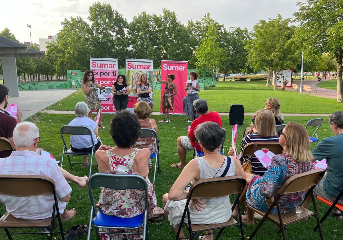 Acto de campaña en Laguna de Duero.