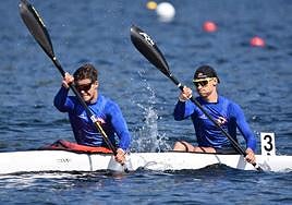 Manuel y César durante la prueba