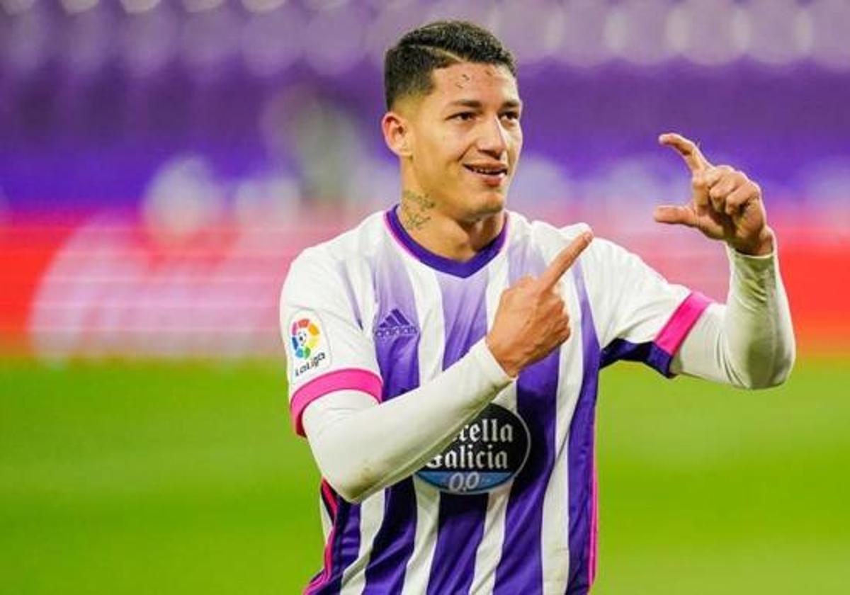 Marcos André, durante un partido en su etapa en el Real Valladolid.