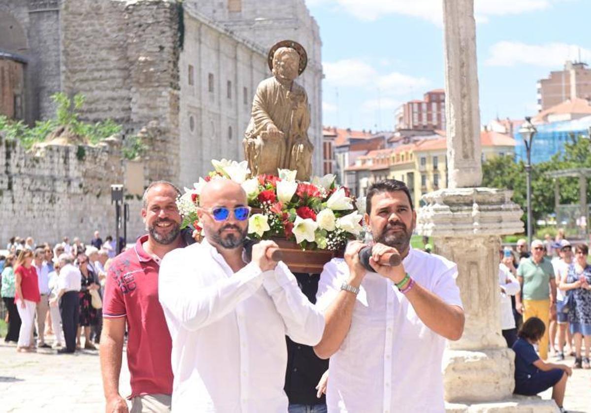 Procesión en honor a Santiago Apóstol que tuvo lugar este martes en Valladolid.