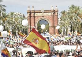 Manifestación en defensa del español en Barcelona en septiembre del año pasado.