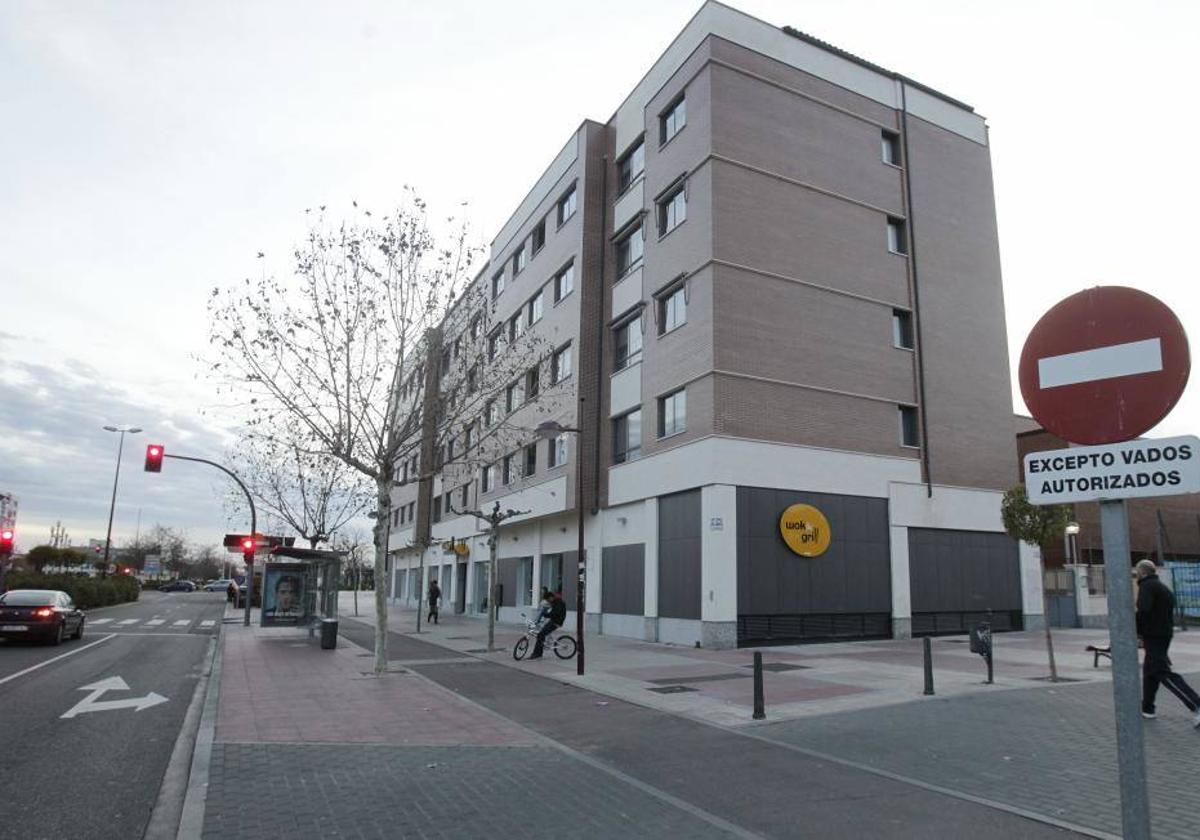 Tramo del paseo Zorrilla donde justo comienza la calle Cañada Real