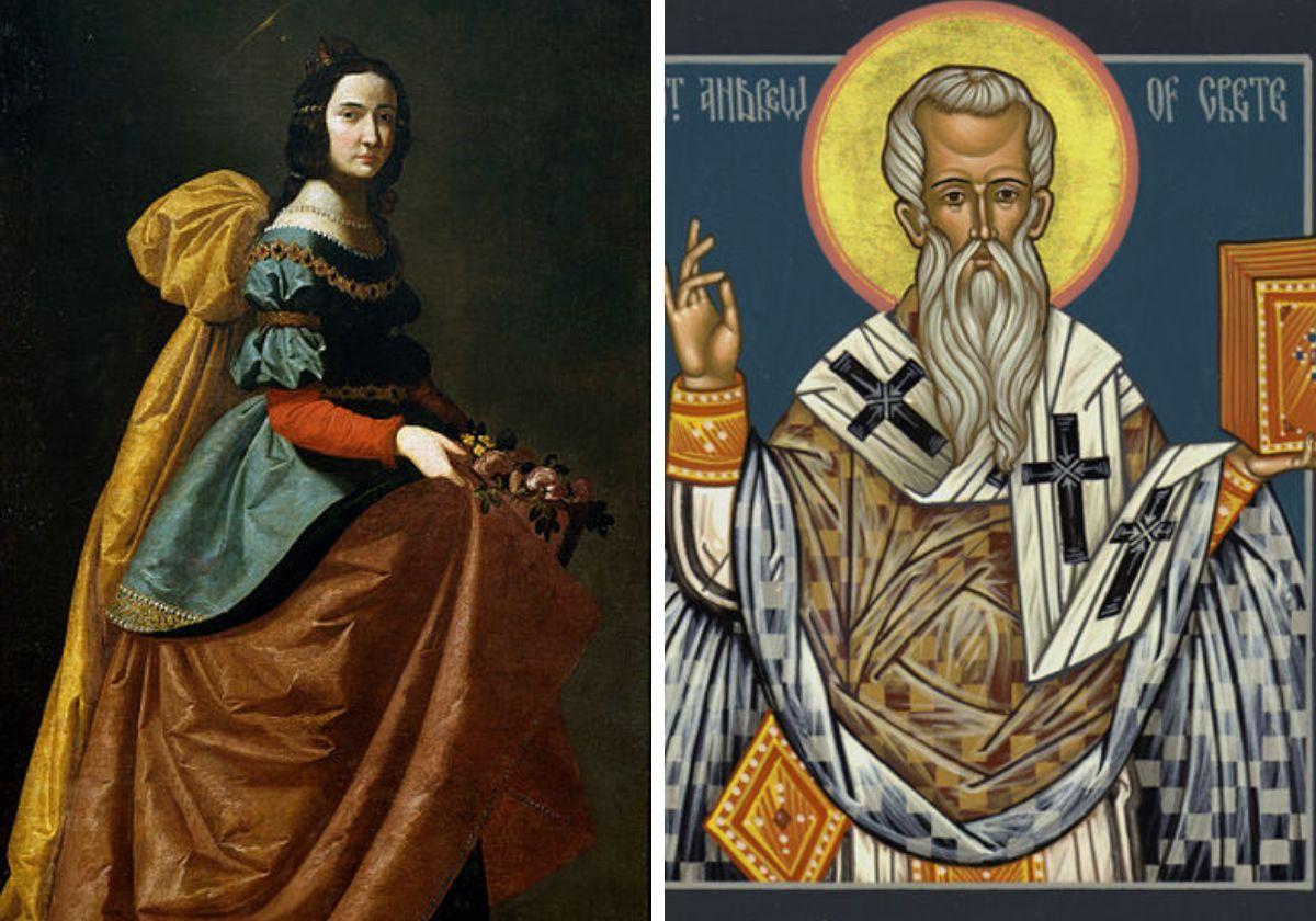 Santa Isabel de Portugal y San Andrés de Creta.