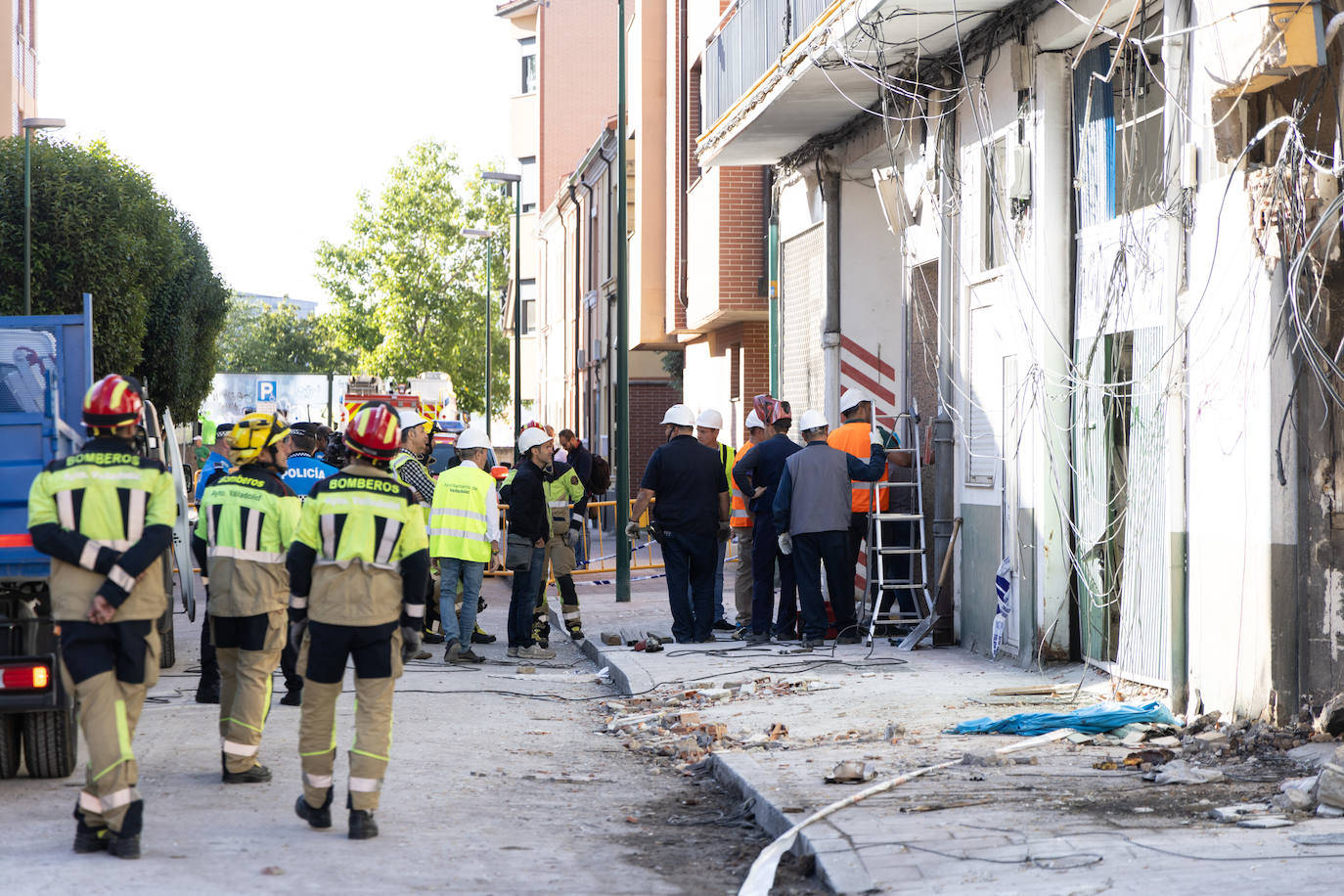 En imágenes el análisis de los bomberos en el edificio de la calle Goya