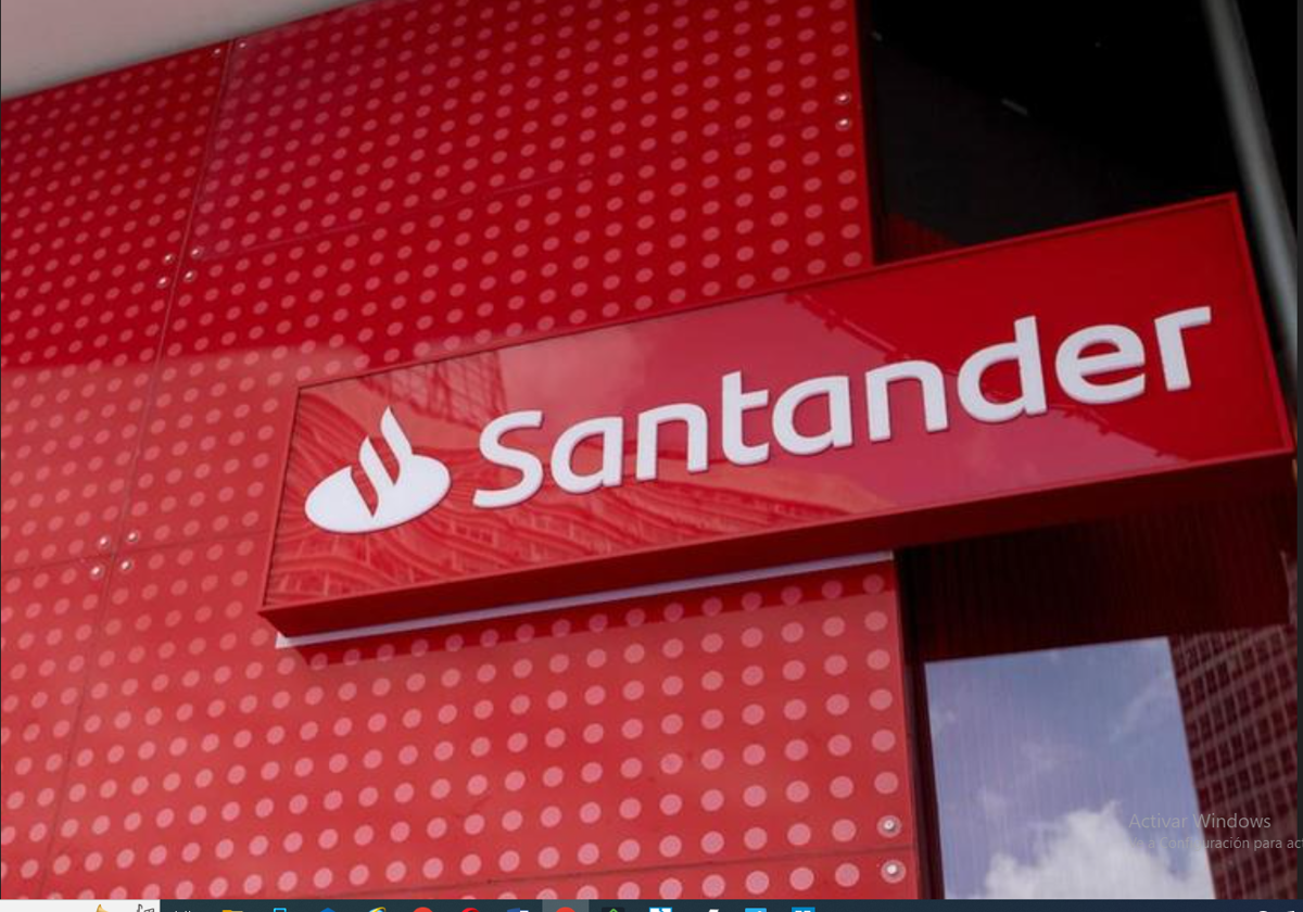 Imagen de una oficina del Banco Santander.