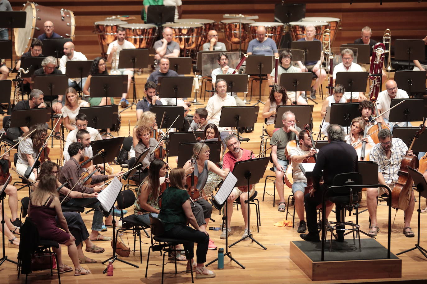 Ensayo de la Orquesta Sinfónica de Castilla y León en el Centro Cultural Miguel Delibes