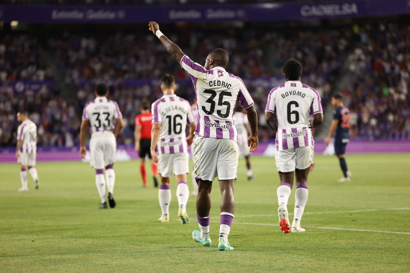 La victoria del Real Valladolid ante el Sporting de Gijón, en imágenes