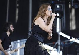 Nena Daconte durante el concierto en el Sonorama Ribera