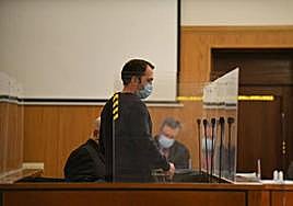 El acusado, en un momento de la vista oral del juicio en la Audiencia de Valladolid