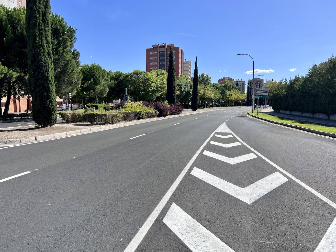 El nuevo asfalto para la etapa de La Vuelta a España en Valladolid, en imágenes