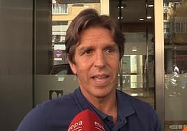 Manuel Díaz atiende a los medios después de ser dado de alta.