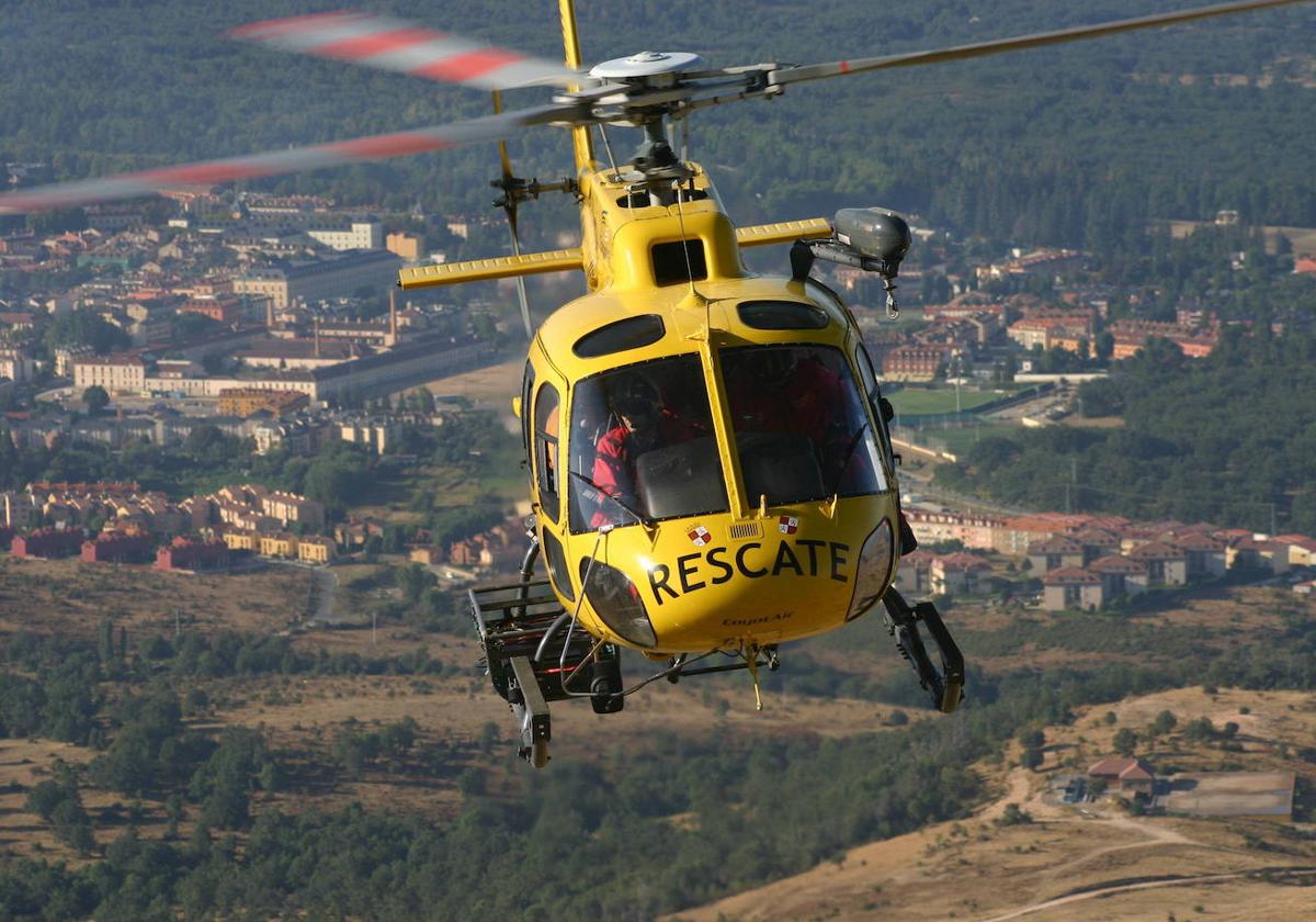 Helicóptero de rescate del 112.