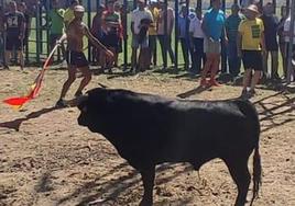 Ramón Fernández 'Padilla', este jueves por la mañana en el encierro de Venialbo, en Zamora.