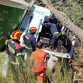 Herido un camionero en un aparatoso accidente múltiple en León