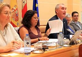 José Mazarías interviene en un reciente pleno del Ayuntamiento de Segovia.