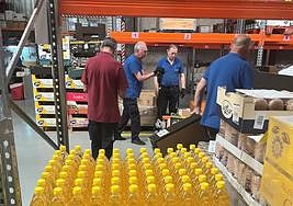 Donación de Mercadona en el Banco de Alimentos de Valladolid.