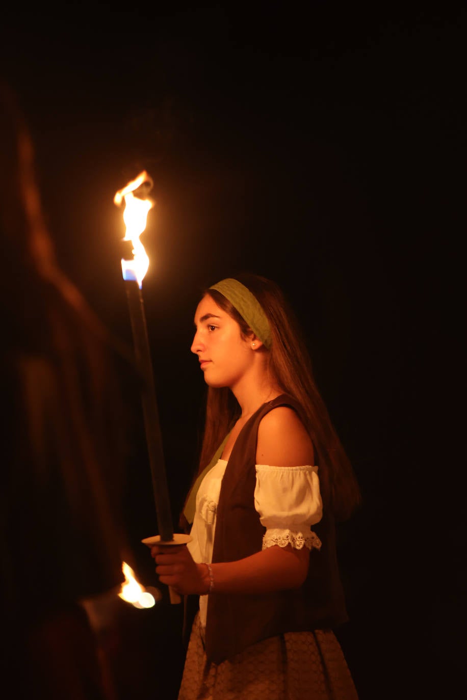 Desfile de antorchas en la Feria Renacentista de Medina del Campo