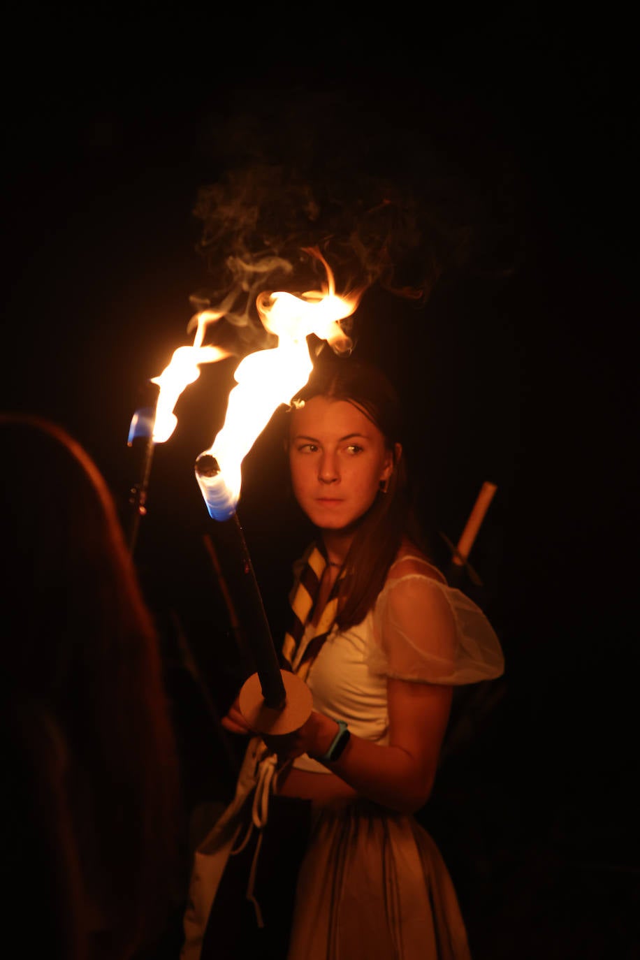 Desfile de antorchas en la Feria Renacentista de Medina del Campo