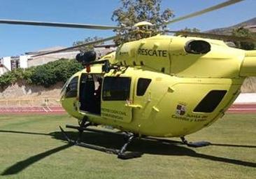 Rescatado en helicóptero un montañero herido en la sierra de Béjar