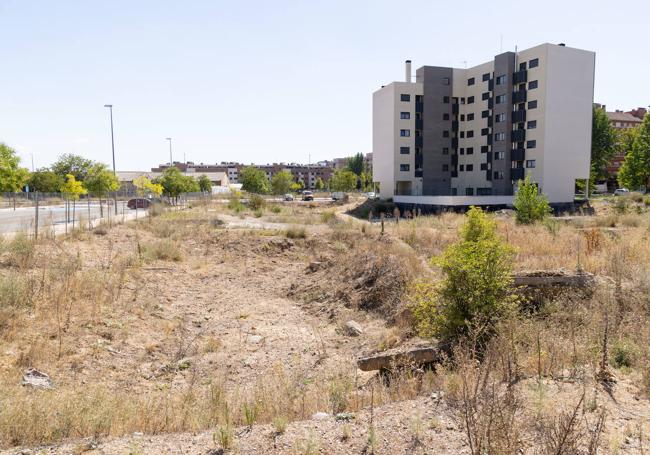 Estado actual de la parcela, en la que se levantará el edificio.