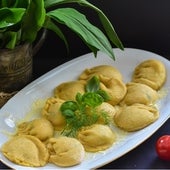 Raviolis rellenos de ricotta y espinacas