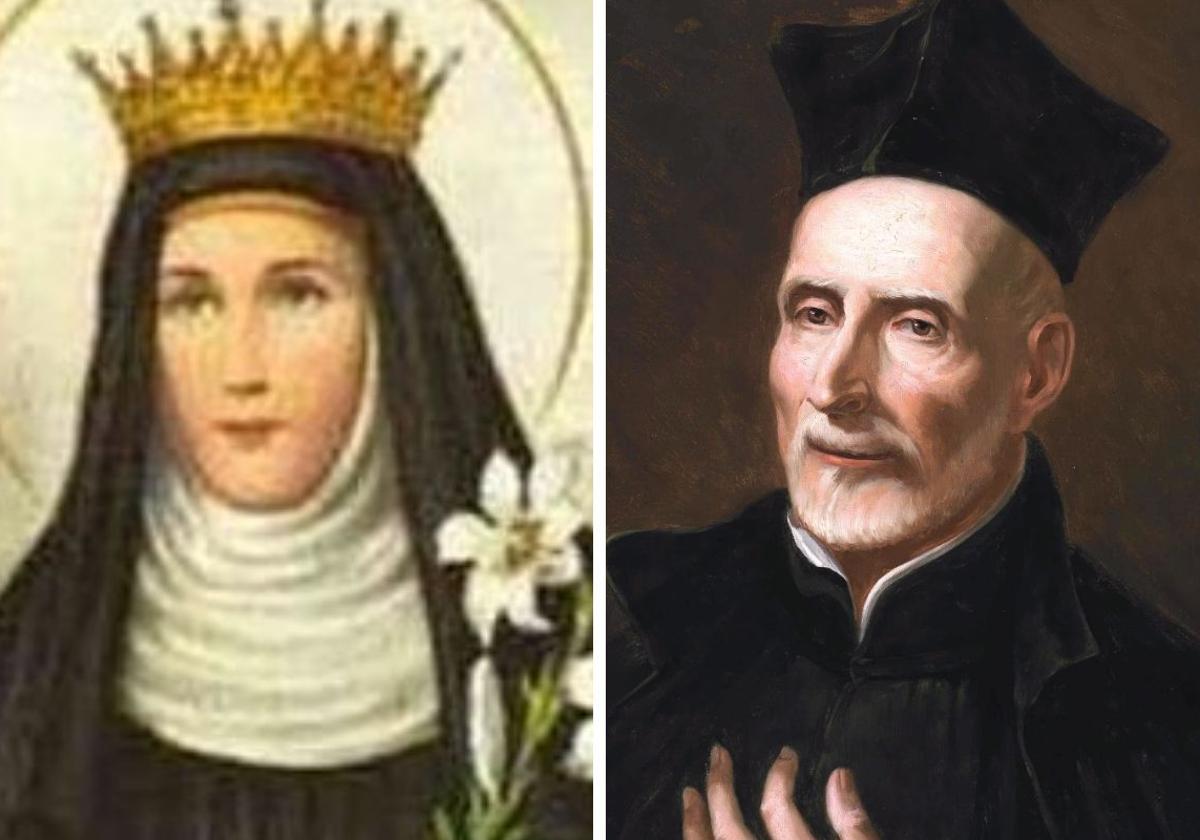 Santa Patricia de Constantinopla y San José de Calasanz.