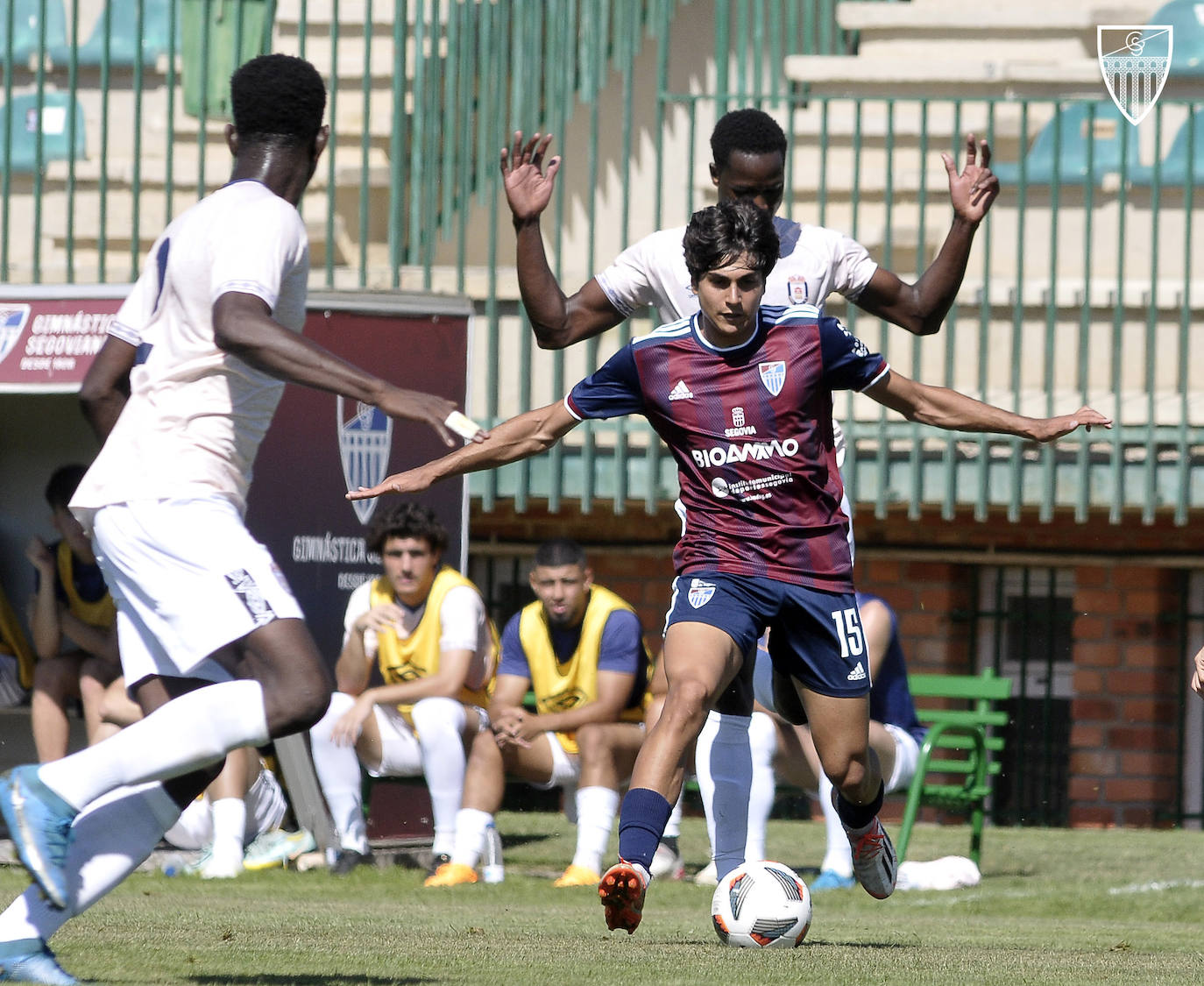 Álex Maroto, durante un partido de pretemporada con la Segoviana.