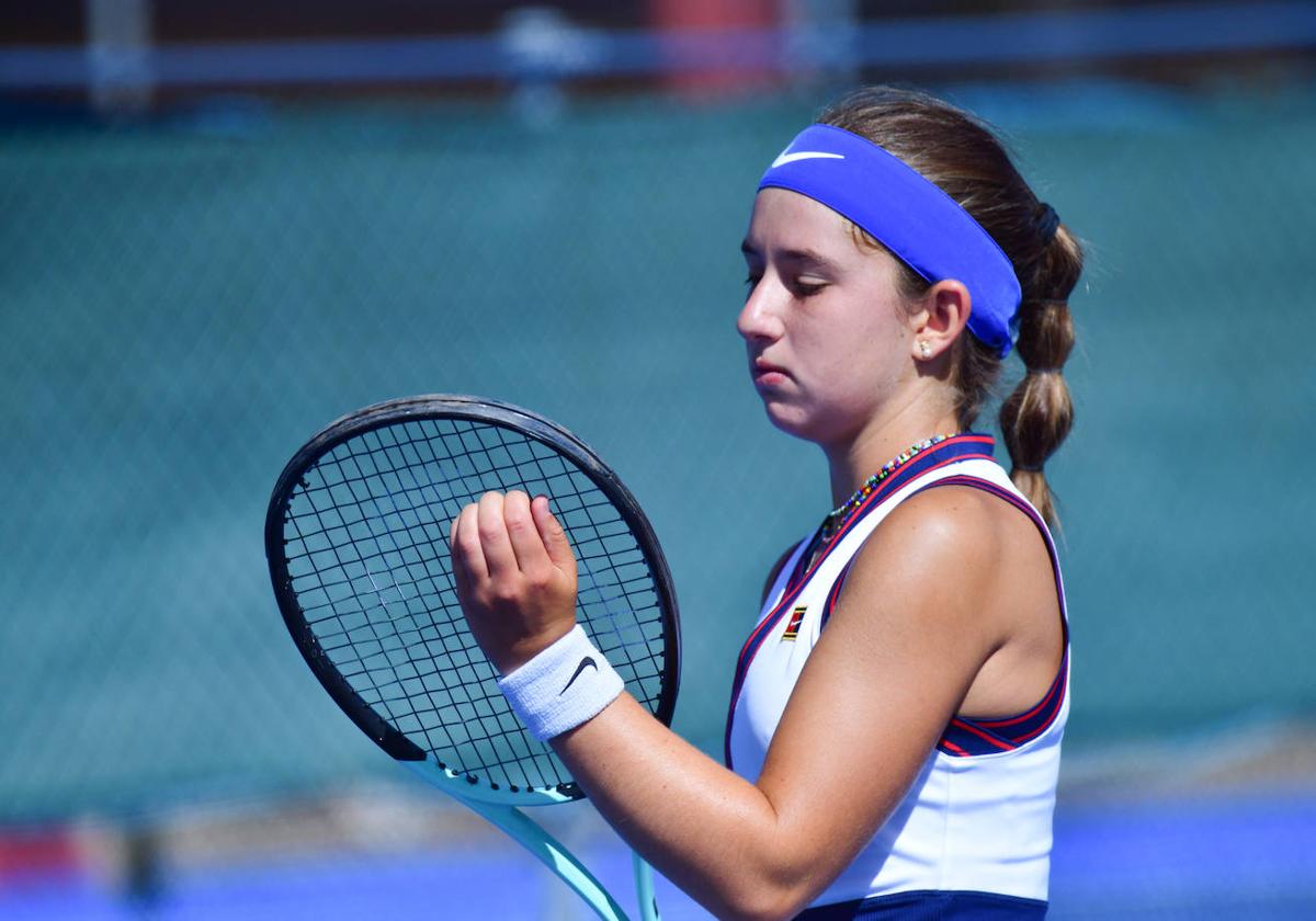 Nahia Sánchez-Marín durante el partido de este domingo frente a Elisabeth Jurna.