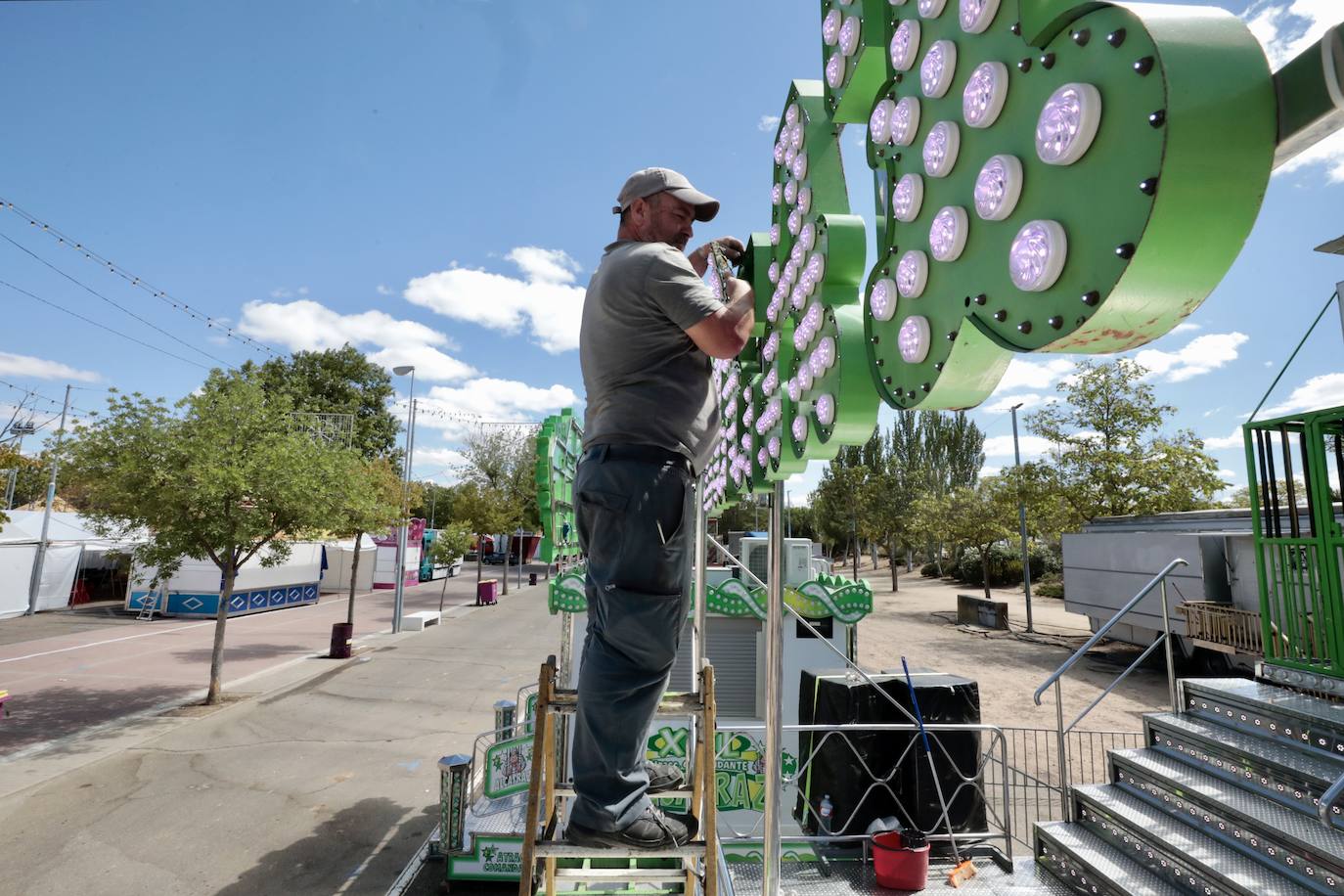 Montaje de las ferias en Valladolid