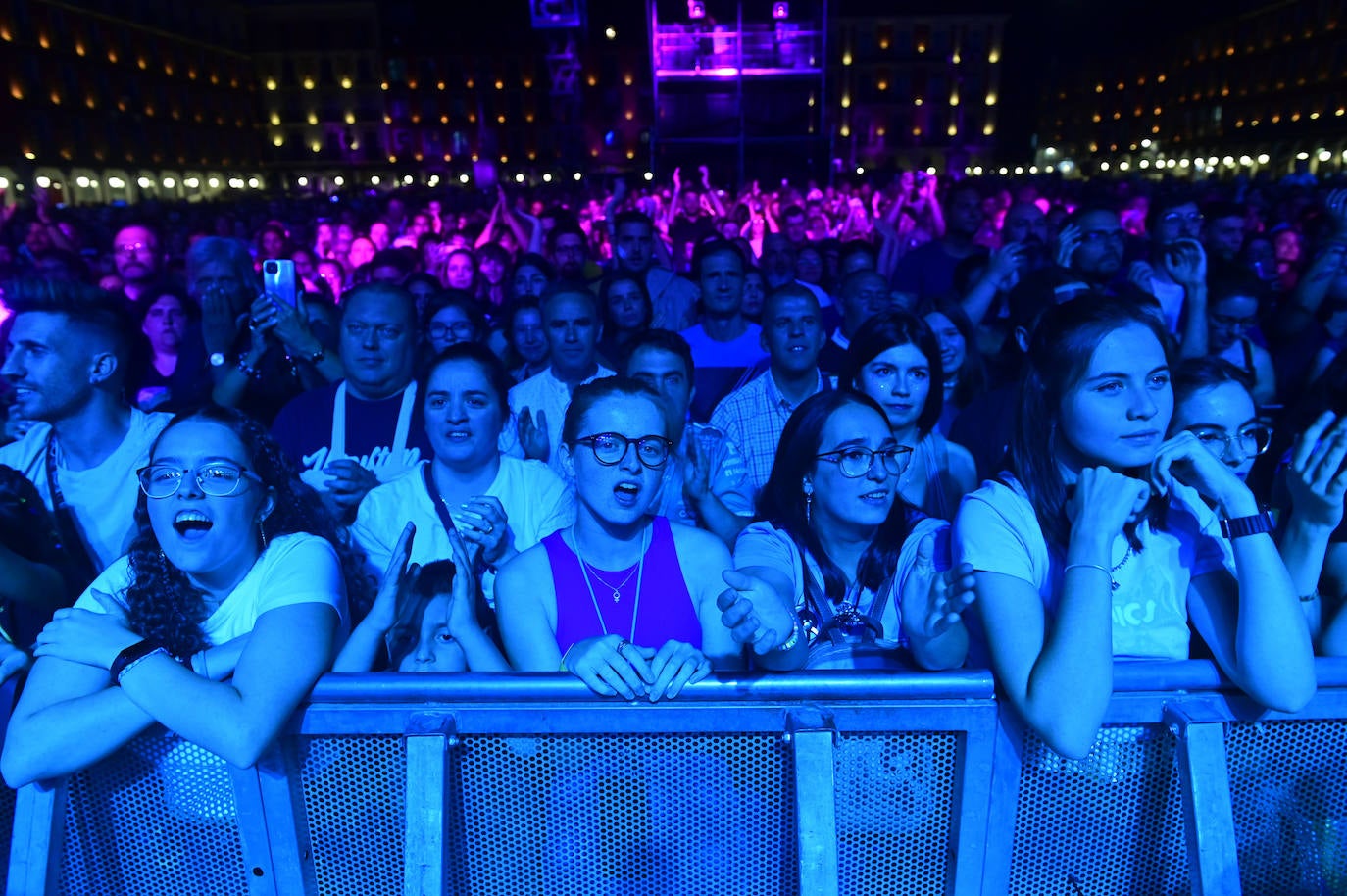 Las Tanxungeiras en su concierto de la Plaza Mayor