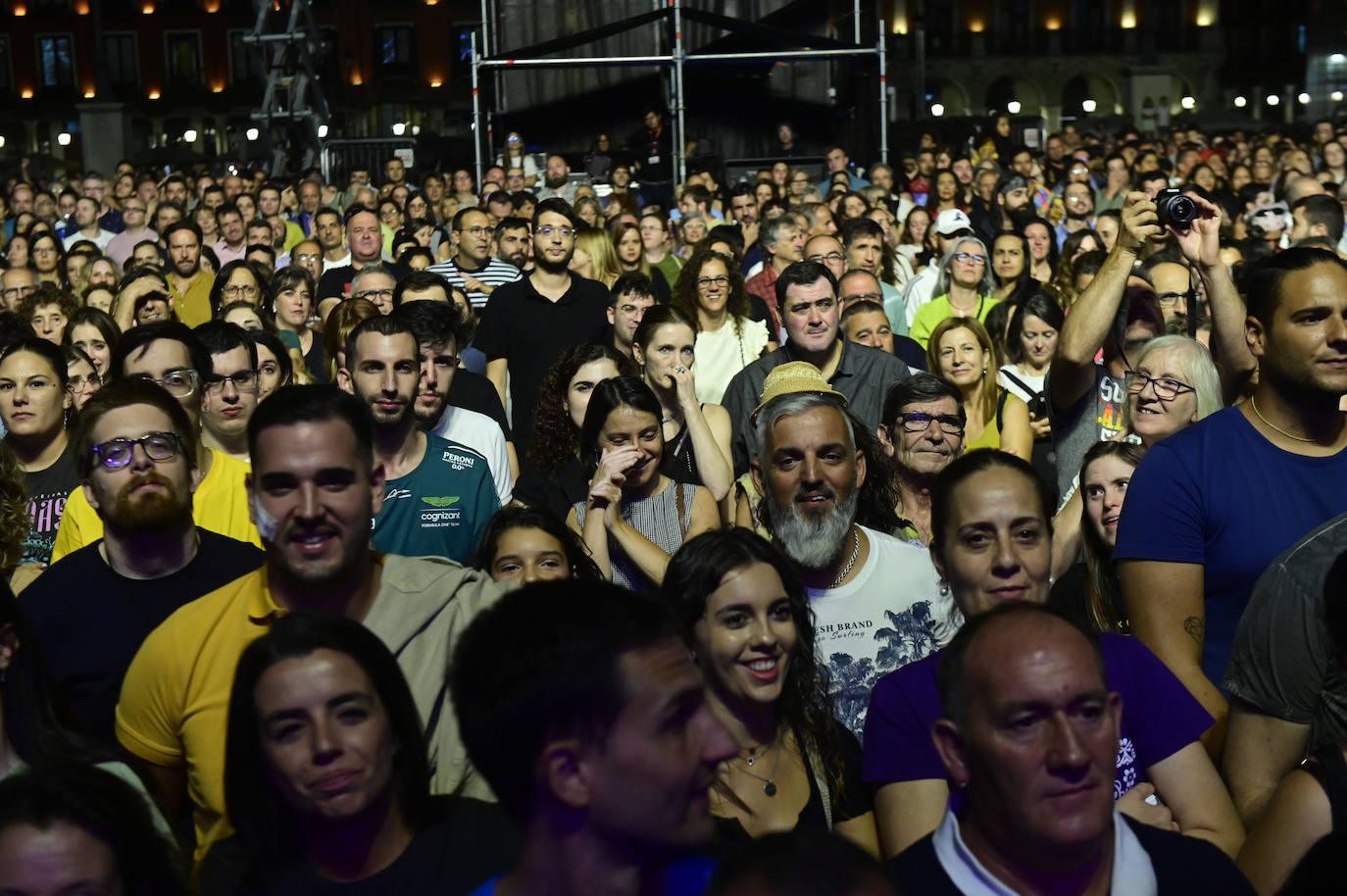 Las Tanxungeiras en su concierto de la Plaza Mayor