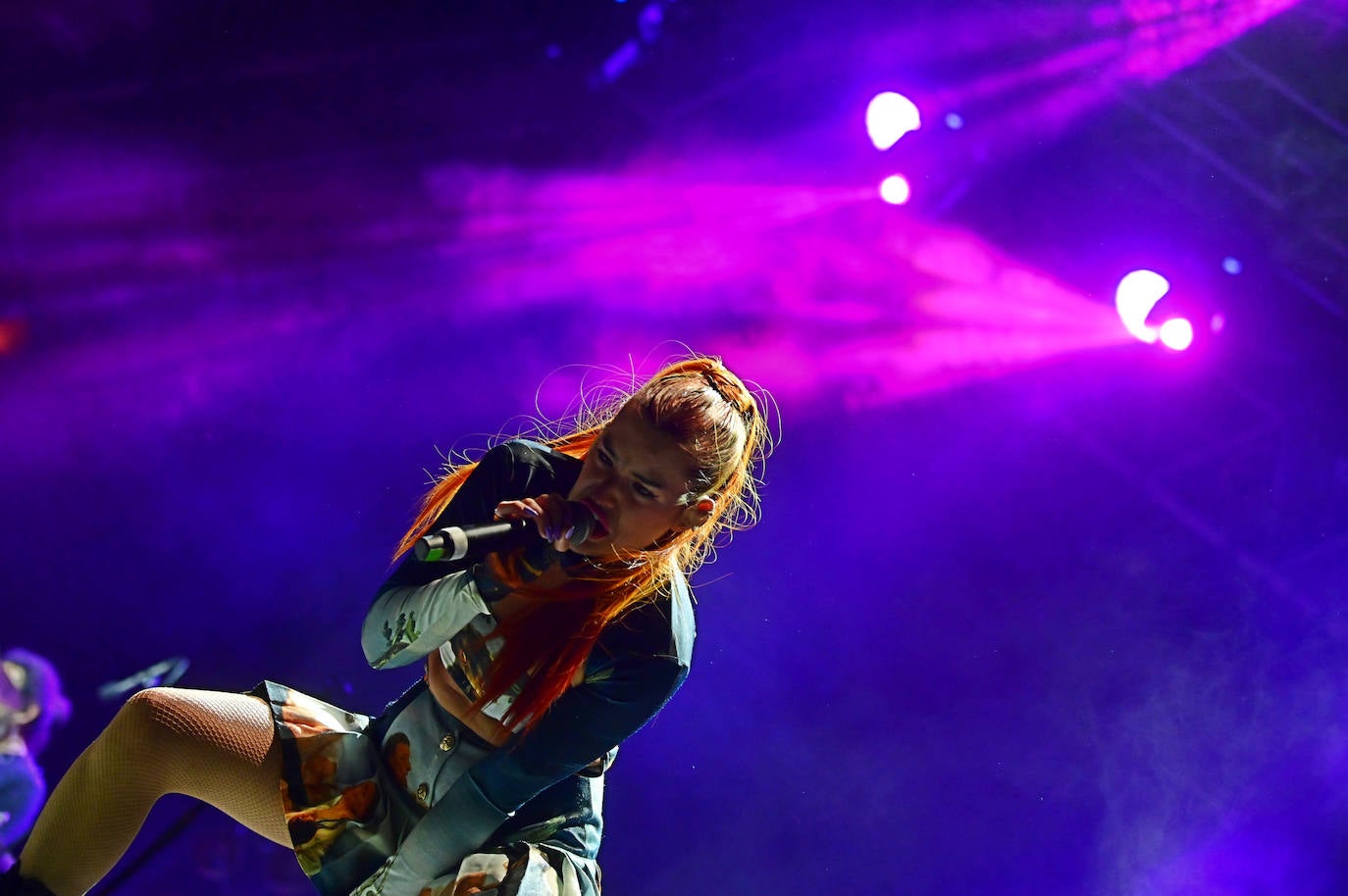 Las Tanxungeiras en su concierto de la Plaza Mayor