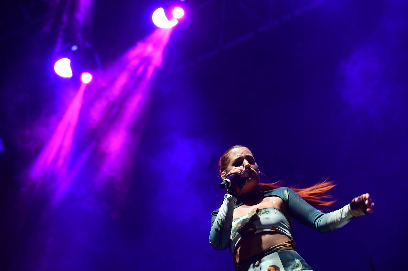 Las Tanxungeiras en su concierto de la Plaza Mayor