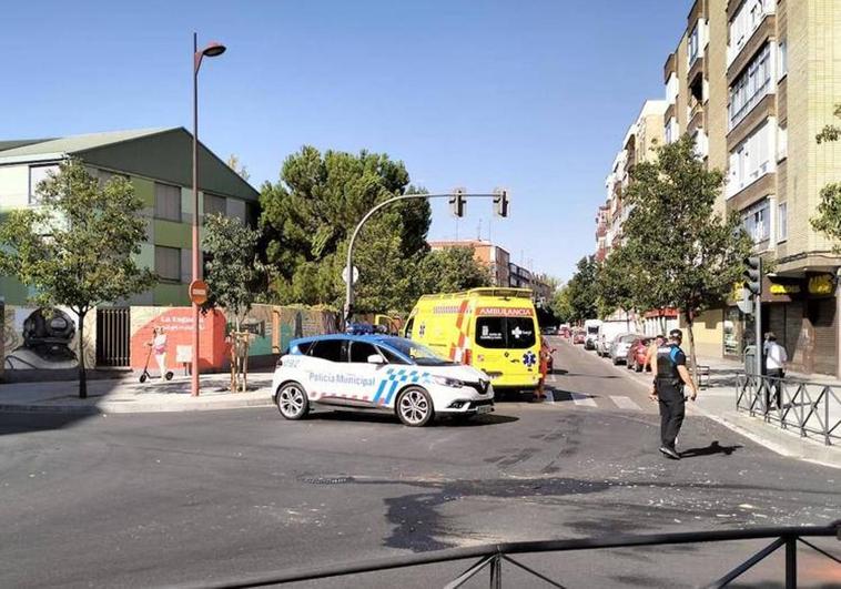 Lugar del accidente, entre las calles Cigüeña y Tórtola.