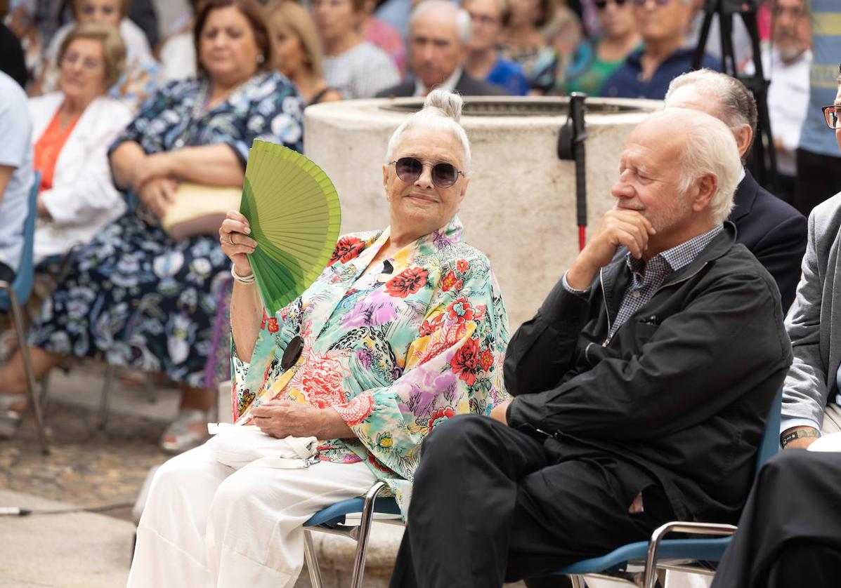 Los dos actores, en un momento de la ceremonia en la Diputación de Valladolid.