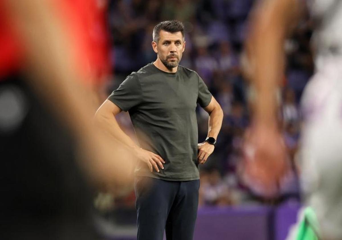 Pezzolano, durante el último Real Valladolid-Elche