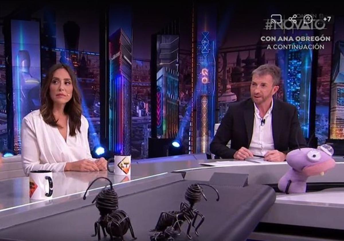 Tamara Falcó y Pablo Motos, en 'El Hormiguero'.